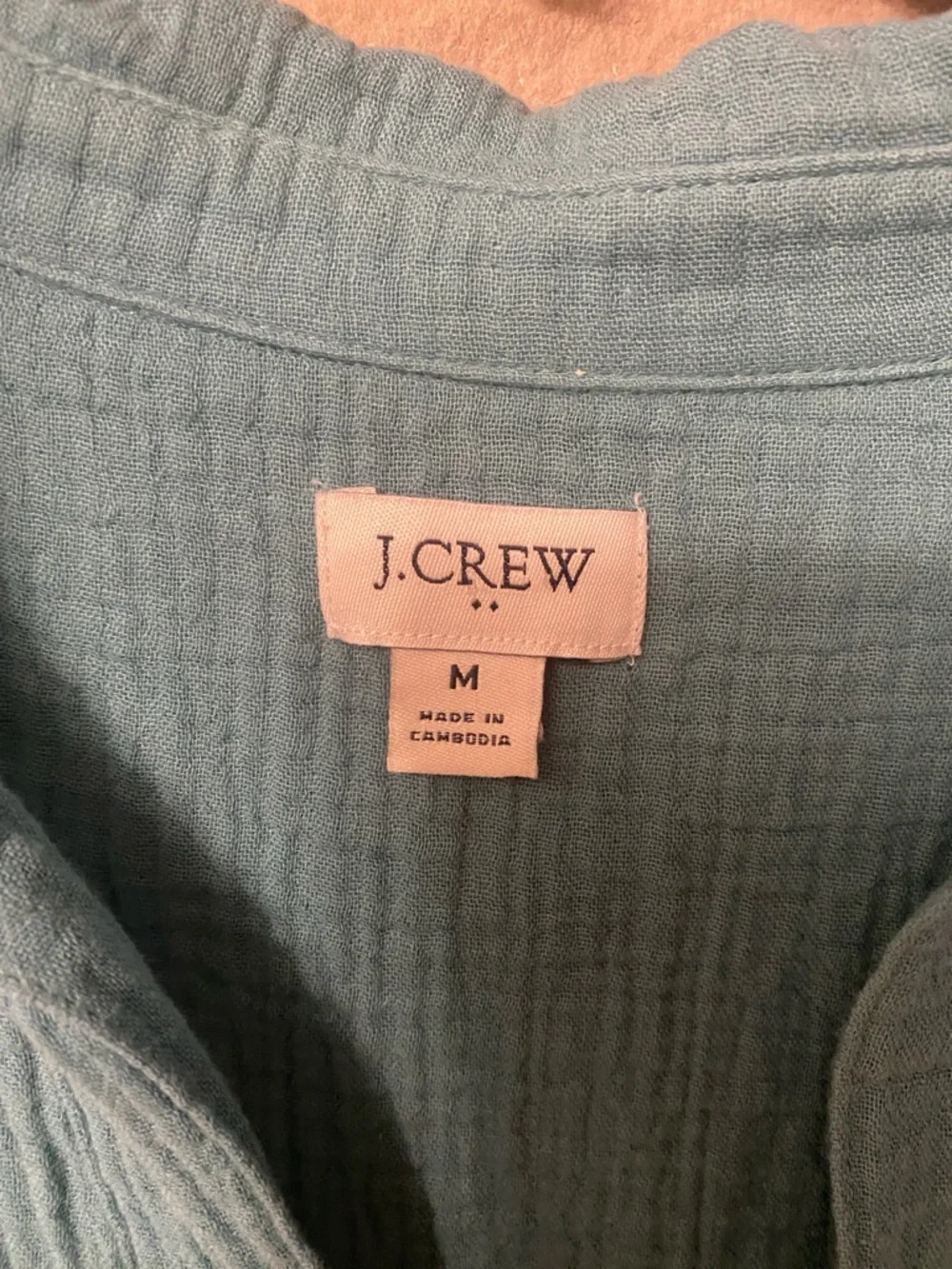 J. Crew Short-sleeve gauze popover dress Size M